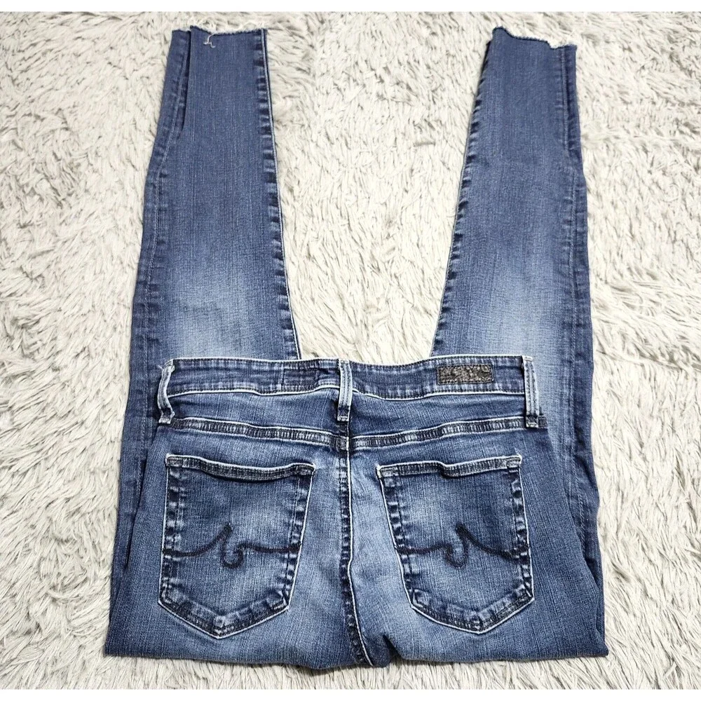 AG Adriano Goldschmied Jeans Womens 27R Cut‎ Off Farrah Skinny High Rise 28x28